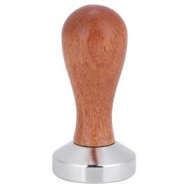Stainless Steel Manual Coffee Powder Flat Tamper with Wood Handle Kitchen Accessories 49mm