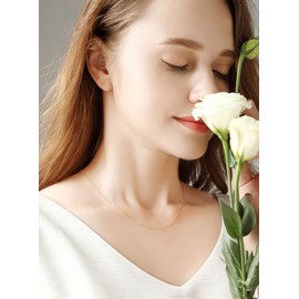 OSTAN Gold Anchor Chain Golden Chain Women's Gold-Plated Waterproof Antioxidation Width 1.4 mm Length 40-100 cm + 5 cm, 925 sterling silver with gold plating, No Gemstone