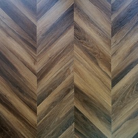 Allure 12" x 28" x 8mm, 12mil Luxury Vinyl, 45 Degree Chevron Flooring,Buckeye Black Walnut, Embossed, Waterproof, (8 Planks), (18.87 sqft/case)