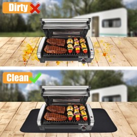 15 x 18in Heat Resistant Mat for Countertop, Fireproof Under Grill Mats for Outdoor Tabletop Grill, Waterproof & Oilproof Air Fryer Mat, Griddle BBQ Mat, Protect Your Outdoor Grill Prep Table