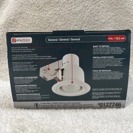 Globe Utilitech 4" Baffle Recessed Lighting Kit 0127746 LED Ceiling Light Fixture