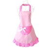 Hyzrz Cute Girls Bowknot Funny Aprons Kitchen Restaurant Cake Aprons