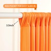 Orange Backdrop Curtain 4 Panels-Wrinkle-Free Orange Curtains Polyester Photography Drapes