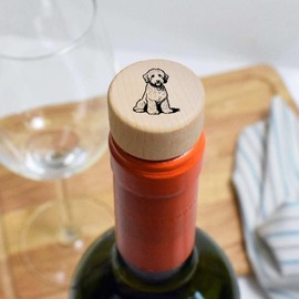 19mm 'Australian Labradoodle' Wooden Bottle Stopper/Cork (BS00028175)