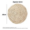 4*manteles Individuales De Ratán Mesa De Comedor Tejido 30cm