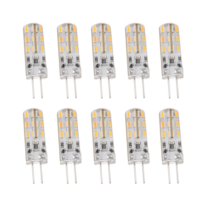 10pcs G4 LED Bulb 1.5W DC12V Warm White 3000K 110LM