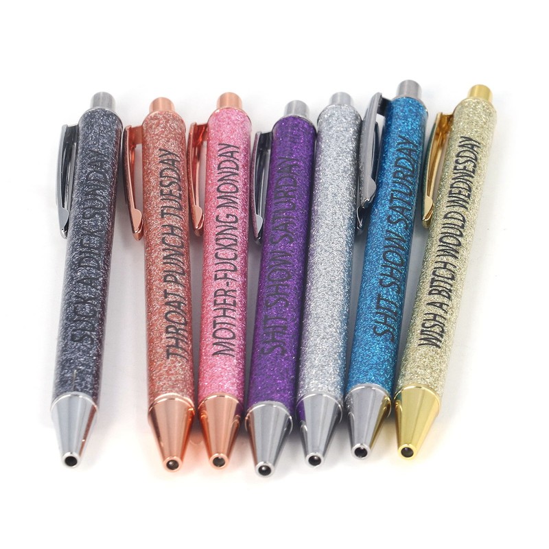 7Pcs Anti Slip Ballpoint Pens Quick Drying Plastic Ballpoint Pens