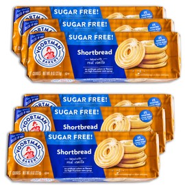 Shortbread Lovers - Voortman Sugar Free Shortbread Cookies - Baked with Real Ingredients - 6, 8oz packs