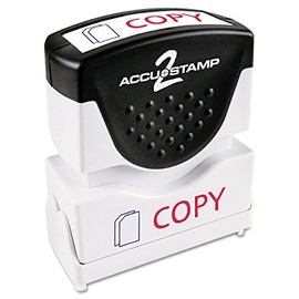 Accustamp, Sello de obturación "APPROVED" con protección Microban, sello con mensaje preentintado rojo y azul (035525), Copia