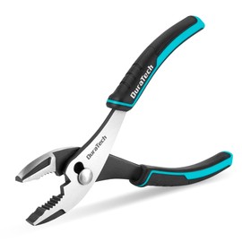 DURATECH 8 Inch Slip Joint Pliers, Pliers Tool with Comfortable TPR Handle, High Carbon Steel, Strong Sharp Teeth, Pliers for Tightening, Loosening and Gripping Nuts and Bolts
