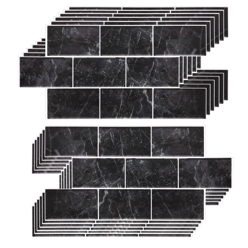 WALPLUS Tile Stickers Glossy Waterproof Oil Proof Removeable Stick on