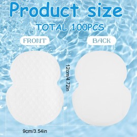 Armpit Sweat Pads, 100-Count Disposable Sweat Absorbing Pads for Men and Women, Ultra-Thin, Breathable, Odor-Free, Convenient and Comfortable, Perfect for T-Shirts, Dress Shirts, and Travel