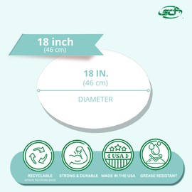 Southern Champion Tray 11233 18" Corrugated Single Wall Cake , Greaseproof, White (Case of 100)