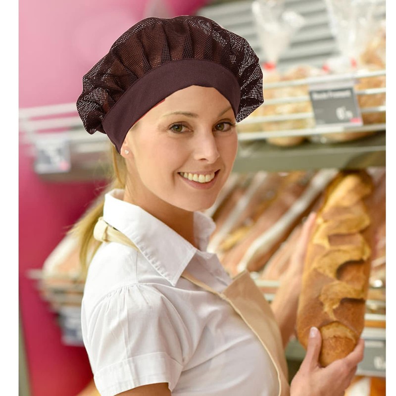 Cityelf Gorro de Chef Ajustable para Cocina, Red de Malla