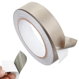 Faraday Cloth Conductive Adhesive High-Shielding Tape Waterproof Conductive Tape for Signal Screens for Electrical Connection EMI Shielding Display Repair Cable Interference Blocking (1 Inch x 65 Ft)