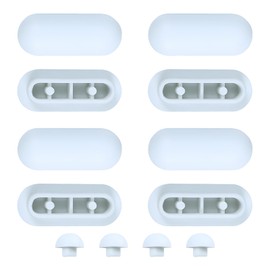 Toilet Seat Cover Buffers, Toilet Seat Pouf Support Plug, Toilet Seat Bumper, Toilet Seat Spacer, Replacement Buffer Plastic for Toilet Seat Damper Included Easy Assembly