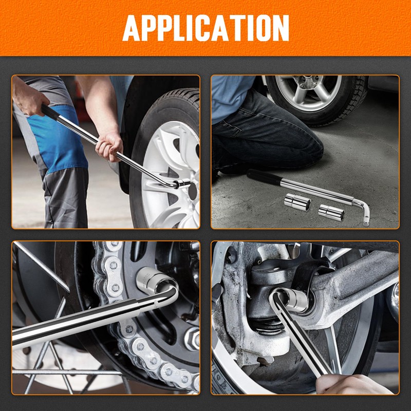 TONDA Telescoping Lug Wrench, Tire Iron Lug Nut Removal Tool