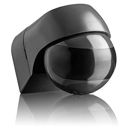 SEBSON PIR Sensor Outdoor IP44, Wall Mounted, Infrared Motion Sensor, LED suitable, Range max. 12m/180Â°, swivelling, max. 800/400W, anthracite