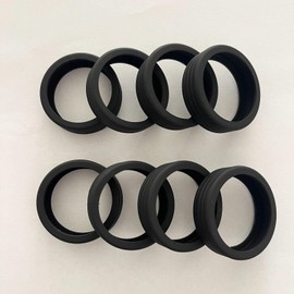 Luggage Wheel Covers 8 Pack Hand Luggage Wheel Protective Covers for Most 8-Spinner Wheels Travel Luggage Cover, black