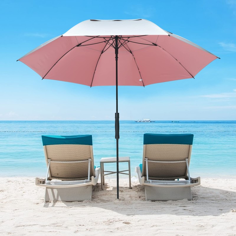 G4Free Vented UV Golf/Beach Umbrella 68" Arc, Auto Open Oversize
