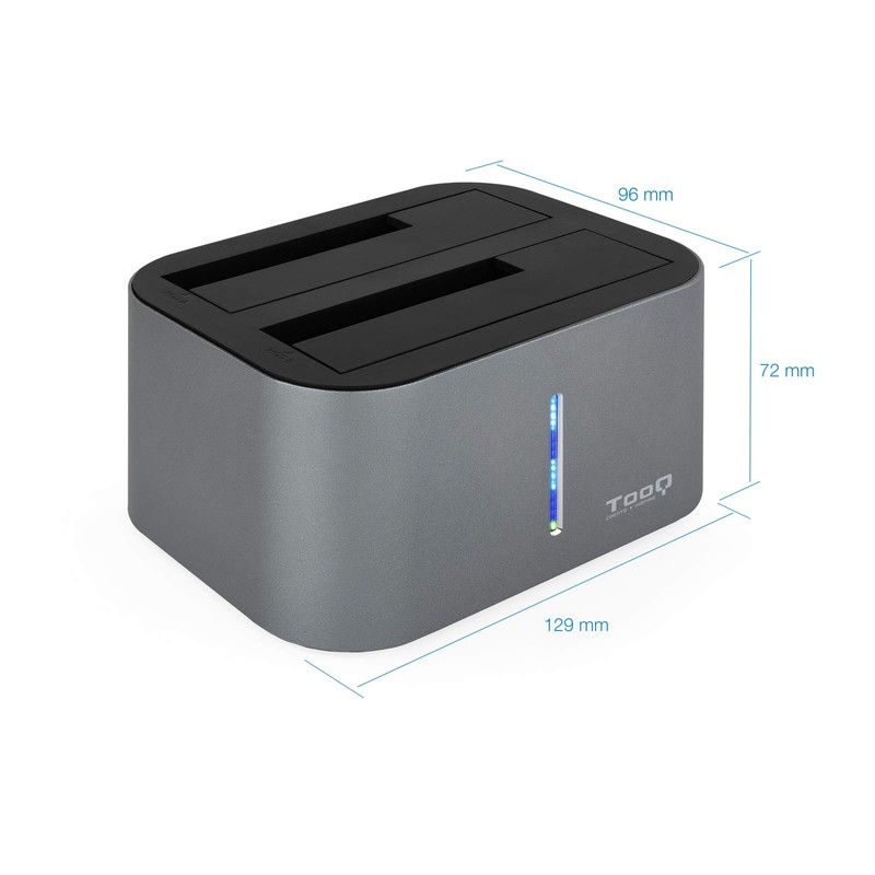 TOOQ TQDS-805G - Docking Station with Dual SATA Bay for