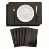 Premium Faux Leather Placemats Set of 6 – Waterproof, Heat-Resistant,