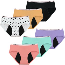 Mesachy Girls Underwear Kids Cotton Underwear for Teens Briefs