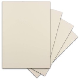 Glüxx-Agent 40 sheets DIN-A4 construction cardboard 300 g/m² craft paper 21 x 29.7 cm color cream-vanilla embossed linen structure construction paper for crafting photo cardboard
