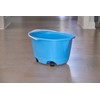 Quickie EZ-Glide Multi-Purpose Bucket on Wheels, 5-Gallon, Blue, for Bathroom/Home/Kitchen
