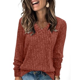 WIHOLL Tunic or Tops to Wear with Legging Long Sleeve Lightweight Winter Sweaters Maternity Casual Shirts Caramel S