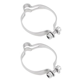 YINETTECH 2Pcs 28.6mm Bicycle Cable Clamp Stainless Steel Wire Fixed Ring Brake Line Clip for Organizing Bike Cables