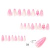 24 Pcs Handmade Press on Nails Short Almond Nail Tips,YEFIUO