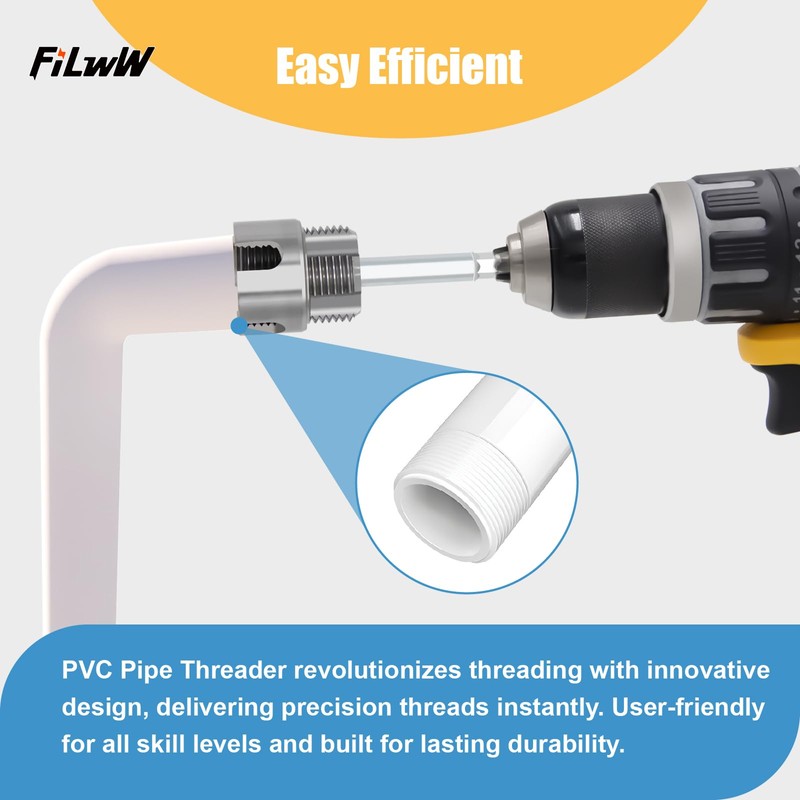 FiLwW Integrated Internal & External Pipe Threading Tool Kit with