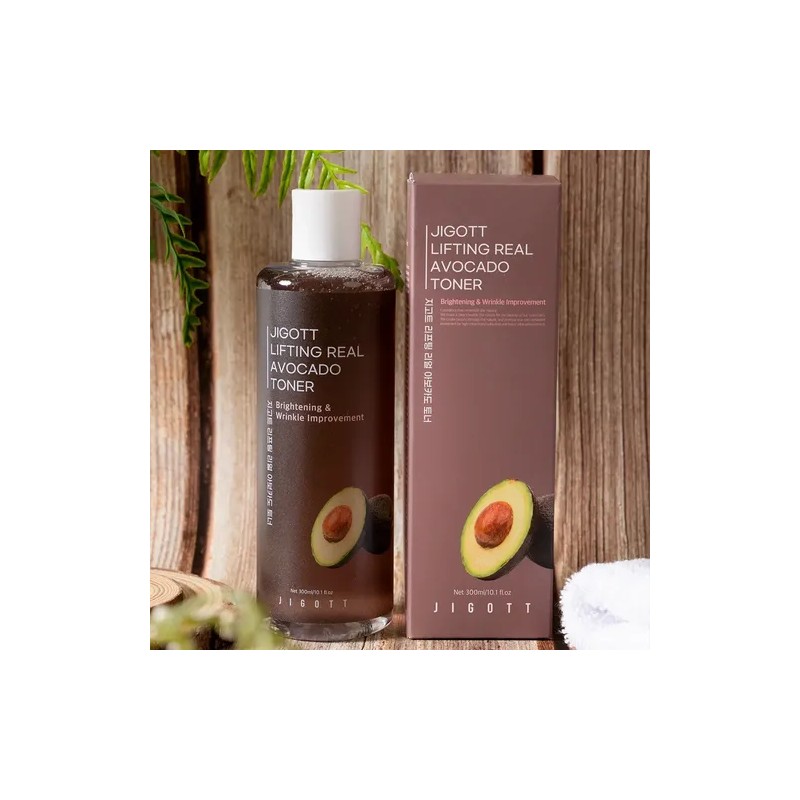 Jigott Tónico Facial Aguacate Hidratante Antiedad Para Piel Seca 300ml