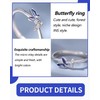 BPTRKOM 1 Stück Schmetterlings-Angstring für Frauen - Sterlingsilber, Zappelring, Spinnerring,
