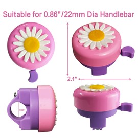 4PCS Kids Bike Bell,DIY Bells and Tassel Ribbon Decoration Set,Kids Bicycle Streamers,Children's Bicycle Accessories,Used for Children's Scooters, Bicycles, Girls Bicycle