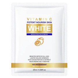 Mascarillas Faciales Vitamina C  Vitamin C Face Mask Brightening  Hydrating, 10 Pack                                                                  