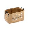 PRENDİ HOME S2-102 Set of 2 Foldable Jute Storage Baskets