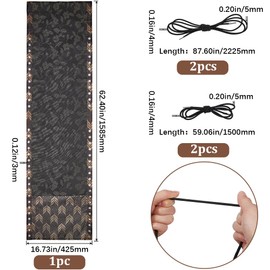 GORGECRAFT Replacement Fabric for Zero Gravity Chairs, Anti-Gravity Lounge Chair Fabric with 4 Elastic Lace Cords for Repairing Patio Deck Chairs for Garden Lawn Chairs, Coconut Brown