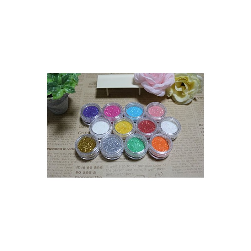 Glitter Powder (Glitter), 0.08 oz (2 g) each, 12 Color