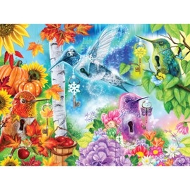 1000 Piece Puzzle for Adults Sheena Pike Changing Seasons Hummingbirds 27X20 Jigsaw by Playview Brands
