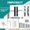 MaxxGeek Flat Slot Storm Door Handle Complete Set, Mortise Keyed