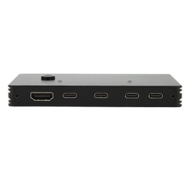 Type C KVM Switch 2 In 1 Out 10Gbps 3840x2160 30Hz 60Hz Self Adaptive EDID HD KVM Switcher for Laptop Desktop TV