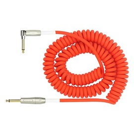 KIRLIN Cable IMK-202PFGL-30/RDF 1/4" Premium Coil Instrument Cable, 30', Red Translucent