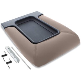 EcoAuto Center Console Lid Replacement Kit for 99-07 Silverado, Avalanche, Suburban, Sierra, Yukon - Replaces OEM 19127364, 19127365, 19127366 (Beige)