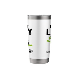 I'm Not Lazy I Just Don't Care Funny Panda Bear Stainless Steel Insulated Tumbler