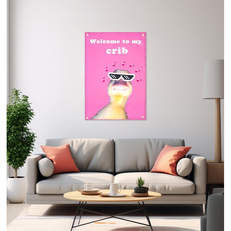 ValueBargain Welcome to My Crib Funny Flag, 2x3 Feet Funny