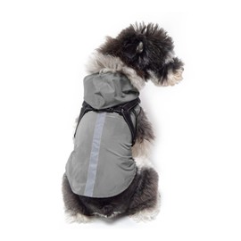PETCUTE Dog Raincoat, Rain Jacket with Harness, Windproof, Waterproof Dog Coat with Reflective Stripes, Adjustable Dog Rain Jacket with Hood for Small, Medium and Large Dogs