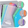 NUOBESTY 6pcs Binder Pockets with Snap Button Document Pouches for