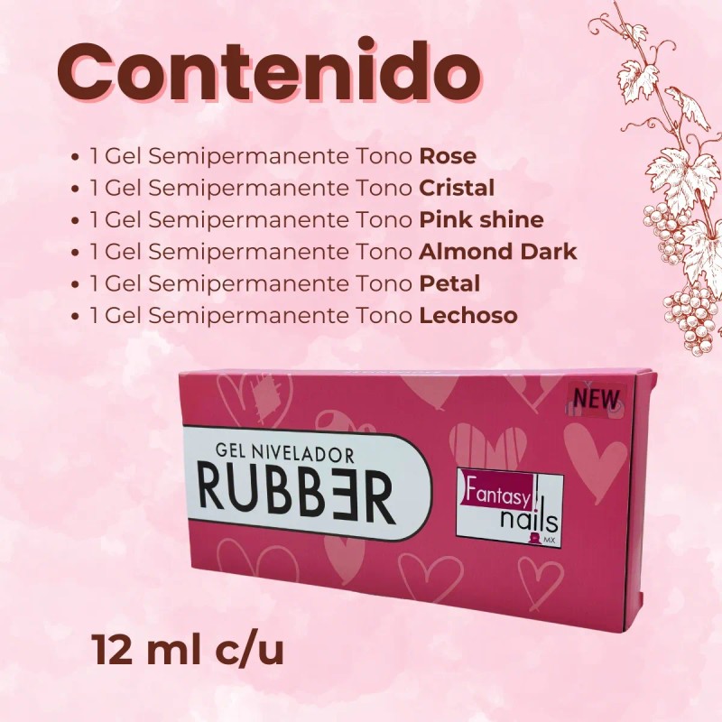 Fantasy Nails Colección Edición Especial 6 Piezas Rubber